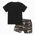 thumbnail image 5 of Toddler Summer Outfits Baby Boy Cartoon Print Short Sleeve Tee Top and Shorts Set Casual Cute Clothing Sets, 5 of 6