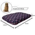 thumbnail image 2 of Floral Pet Bed, Doodle Style Hand Drawn Protea Flower Sketches, Chew Resistant Pad for Dogs and Cats Cushion with Removable Cover, 24" x 39", Indigo Multicolor, by Ambesonne, 2 of 4