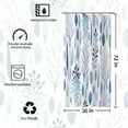 thumbnail image 4 of Stall 36"x72" Cute Watercolor Floral Shower Curtain Set with Hooks,Blue Botanical Leaves Bathroom Curtain,Modern Minimalist Waterproof Bath Curtains for Bathroom Decor, 4 of 6