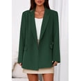 thumbnail image 3 of Blazer PRETTYGARDEN Verde Oscuro Cruzado Pequeño, 3 of 8