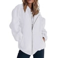 thumbnail image 2 of IMENGL Sweatshirt jacket long sleeve solid color, White 3XL, Size M-3XL, 2 of 8