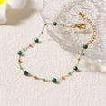 thumbnail image 4 of Lsnesstla Natural Malachite Stone Bracelets for Women Green Bead Link Bracelet Handmade Gemstone Beaded Bracelet Malachite Jewelry Birthday Gift for Wife Girlfriend Mother, 4 of 9