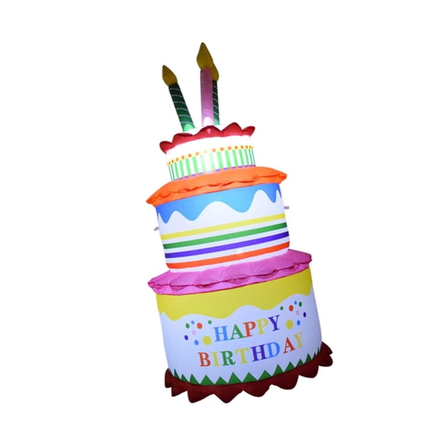 Pastel De Cumpleaños Inflable Para Decoración De Exteriores Para Patio Interior.
