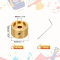 thumbnail image 2 of Uxcell Aluminium Potentiometer Knob, Universal Top Hat Knob Volume Tone Control Knob with Set Screw for Guitar Bass Gold, 2 of 6