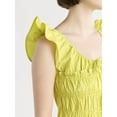 thumbnail image 4 of Free Assembly Women's and Women’s Plus Smocked Cotton Mini Dress with Flutter Sleeves, Sizes XS-4X, 4 of 4