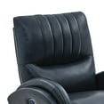 thumbnail image 2 of Benjara BM225788 Leatherette Upholstered Power Recliner with Contoured Seats, Blue, 2 of 2