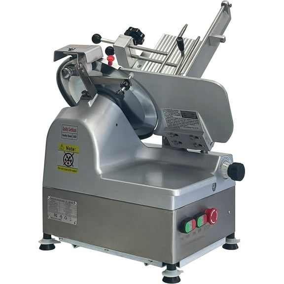 Commercial Countertop Automatic Electric Meat Slicer – 10-Inch Stainless Steel Blade, 550W / 110V, 7" Width & 0.25" Thick, Up to 50 Pcs/min, Deli Slicer for Restaurant & Home Use