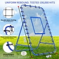 thumbnail image 3 of 7x4 FT Volleyball Rebounder Net，Ultimate Training Equipment for Volleyball & Lacrosse，Enhanced Bouncing System for Volleying, Bumping, Spiking Drills，Multiple Adjustable Rebound Angles（Blue）, 3 of 11