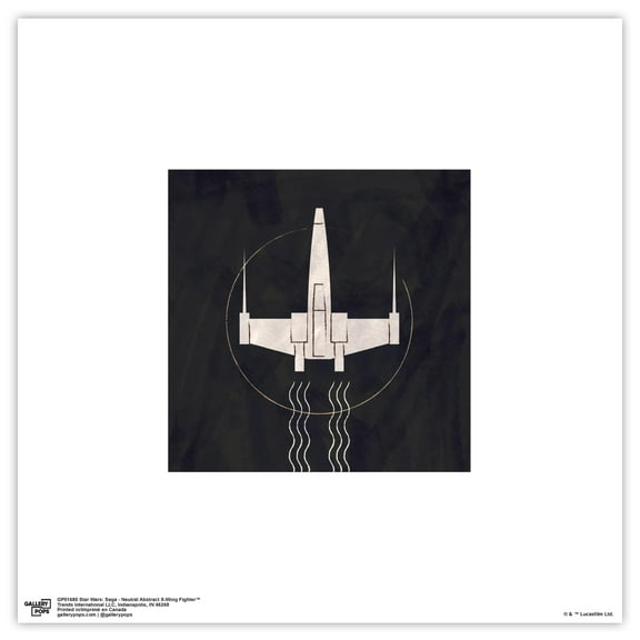 Gallery Pops Star Wars: Saga - Neutral Abstract X-Wing Fighter Wall Art, Unframed Version, 12" x 12"