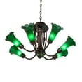 thumbnail image 3 of Meyda Lighting 24" Wide Green Tiffany Pond Lily 7 Light Chandelier - N/A, 3 of 6