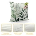 thumbnail image 4 of Nawypu Eucalyptus Leaf Throw Pillow Case, Botanical Sage Green Watercolor Elegant Farmhouse Minimalist Leaves and VinesWedding Home Bedding Outdoor Decor Sofa Cushion Cover Brown Tan, 4 of 5