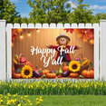thumbnail image 3 of Colorful Design Happy Fall Banner Scarecrow Decor Happy Fall Y'all Pumpkin Decoration Harvest Theme for Autumn Gathering Thanksgiving Party Home Decoration, 3 of 9