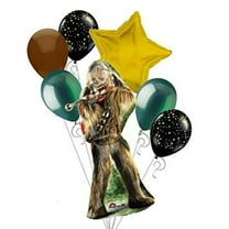 7 pc Chewbacca Star Wars Balloon Bouquet Party Decoration Happy Birthday Super