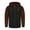 Coffee, variant on Jalioing Men's Hoodies Color Block Long Sleeve Full Zip Jacket Casual Hooded Drawstring Sweatshirts with Pocket