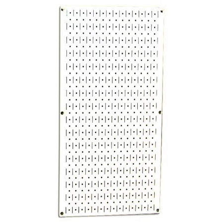 Wall Control Metal Pegboard Panel - Vertical 32-Inch Tall x 16-Inch Wide - White Metal Peg Board