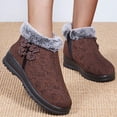 thumbnail image 4 of Mepaouo Womens Winter Snow Boots Embroidery Warm Walking Plush Dress Ankle Booties for Seniors, 4 of 6