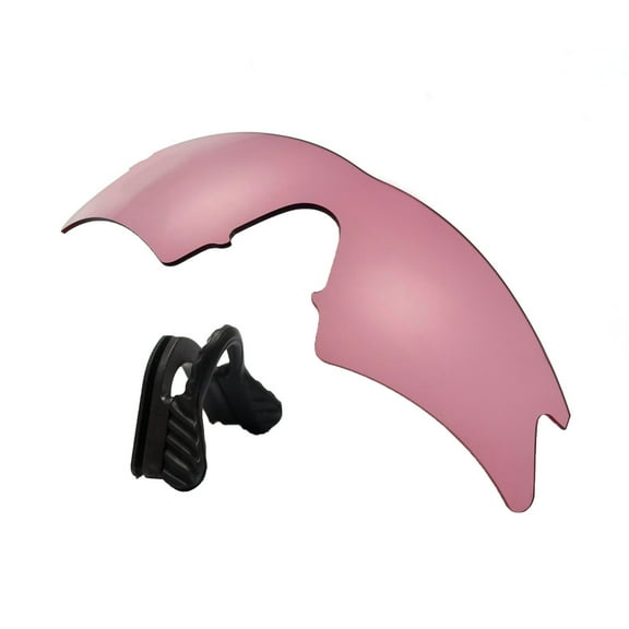 Walleva Pink Replacement Lenses And Black Nosepad For Oakley M Frame Sweep Sunglasses