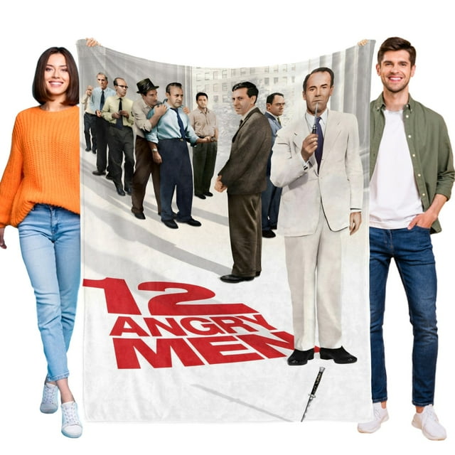 12 Hombres Sin Piedad anti-pilling, suave, ligera, esponjosa y acogedora de lujo para hogar y cocina – Perfecta para niños y adultos, 100 x 150 cm