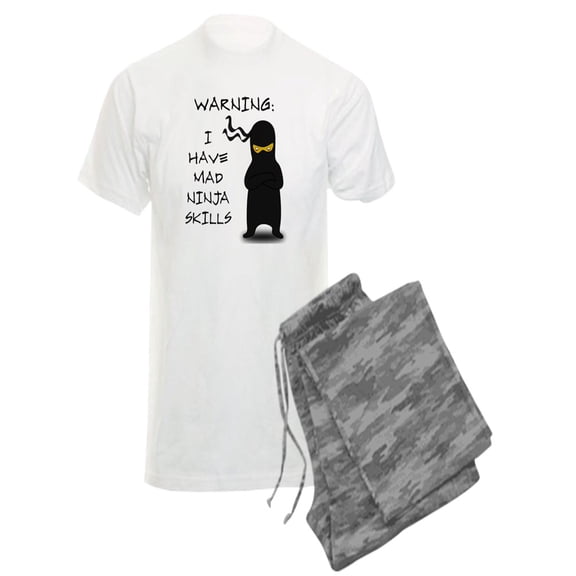CafePress - Ninja Warning - Men's Light Pajamas