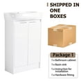 thumbnail image 4 of 23" Compact Bathroom Sink Vanity - Modern Style, Door, Abundant Storage With And Adjustable Shelves Space Saving, 4 of 7
