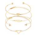 thumbnail image 1 of Weddingstar Gold Metal Stack Bracelet & Bangle Gift - Honeycomb - Set of 4, 1 of 2