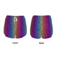 thumbnail image 5 of Haiem Leopard Neon Rainbow Gradient Women's 2 in 1 Running Shorts - Lightweight Athletic Workout Gym Yoga Breathable Sports Shorts Liner with Phone Pockets-X-Large, 5 of 9