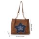thumbnail image 4 of Bolso de mano con forma de estrella para mujer, bolso de viaje versátil y de gran capacidad a la moda (marrón), 4 of 9
