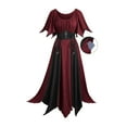 thumbnail image 2 of Amzcrzy Robes pour Femmes Tendance à Manches Courtes Col Rond Robes Gothiques pour Femmes Tunique à Blocs de Couleur Robe Maxi 2TG, 2 of 6