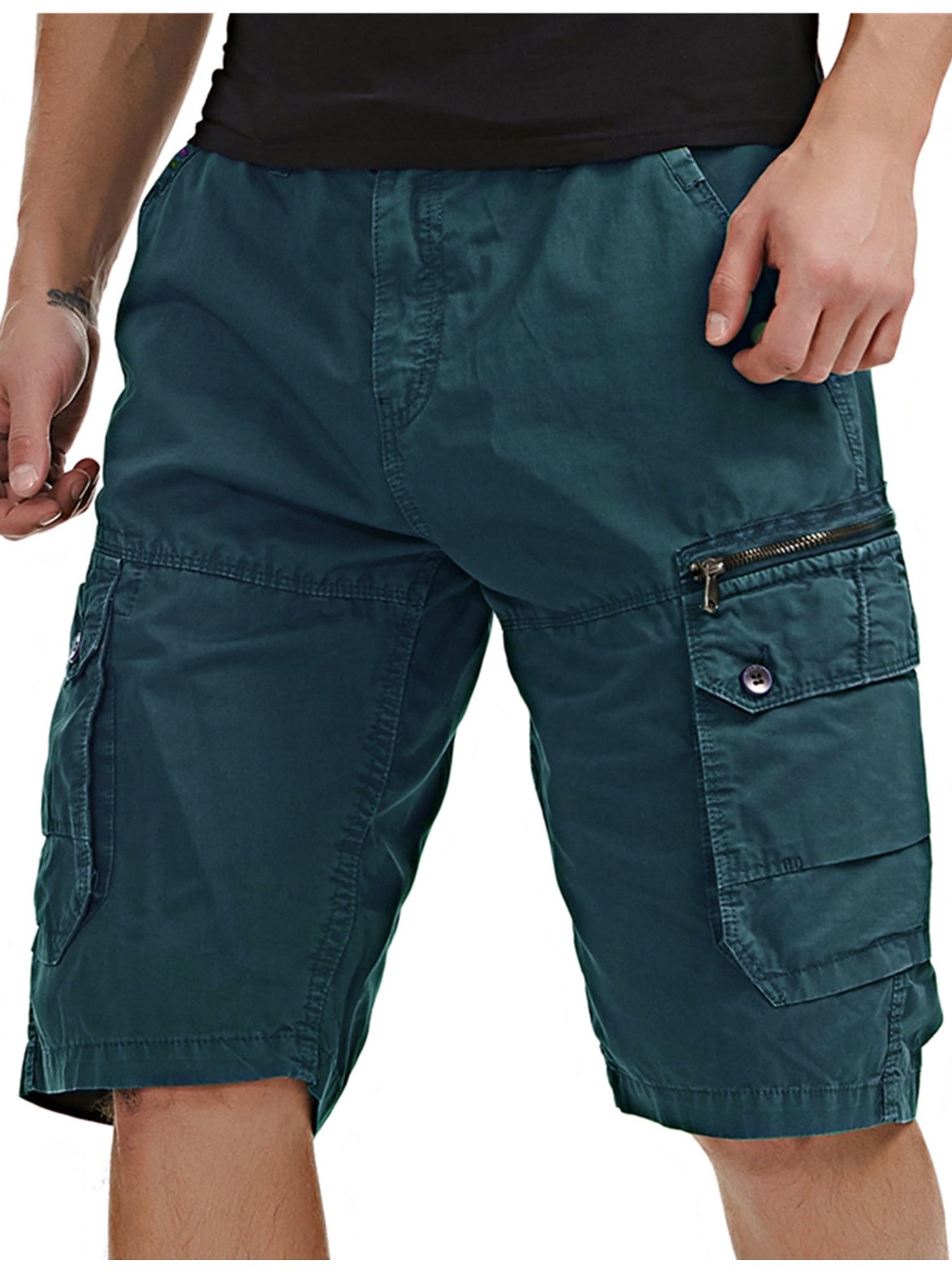 AKARMY Men's Lightweight Cargo Shorts Utility Work Short Outdoor Cotton Twill Shorts with 8 Pockets