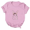 thumbnail image 2 of Women‘s Casual Easter Cute Bunny Print Crew Neck Short Sleeves Loose TShirt Blouse Tops Woman Large Shirt Women Solid Shirt Woman's Shirts Long Sleeved Women's Shirts Womens Long Sleeve T Shirts plus, 2 of 4