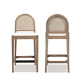 thumbnail image 5 of Ivory White - Wood + Rattan Structure - Breakfast Counter - Footrest Support, 5 of 7