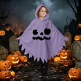 thumbnail image 5 of KHONTS Ghost Face Poncho for Toddler Kids Hooded Cloak Halloween Performance Clothes Spooky Capes 01-Purple S, 5 of 7