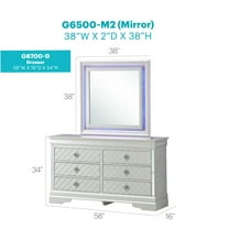 Glory Furniture Verona G6700-D Dresser , Silver Champagne