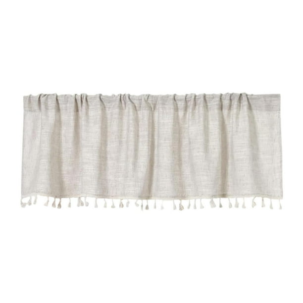 Cortina cenefa para ventana de cocina, decoración del hogar, cenefas opacas, bolsillo para varilla 140x45cm