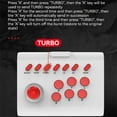thumbnail image 3 of Y01 Arcade Fight Stick Joystick Game Controller For IPhone IOS Android PC Fighting Sticks black red, 3 of 5