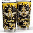 thumbnail image 3 of SANDJEST Bee Gifts for Women Girls Bee Tumbler 20oz Jewelry Drawings Stainless Steel Insulated Tumblers Coffee Travel Mug Cup Gift for Birthday Christmas, 3 of 5