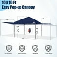 thumbnail image 2 of MASTERCANOPY 10 x 10ft Pop-up Canopy Tent with 2 Detachable Side Shades, Navy Blue, 2 of 11