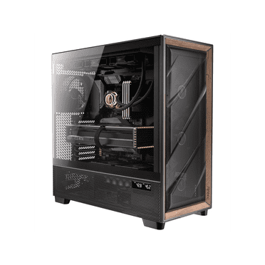 Antec FLUXPRO Flux Pro, 6 X Pwm Fans Included, High-airflow Front Panel With Walnut Wood, Ishift Psu 90 Degree Mount, Usb3.0 X 2, Type-c, 420mm Radiator Support, Temp. Display, Full-tower E-atx Pc Cas