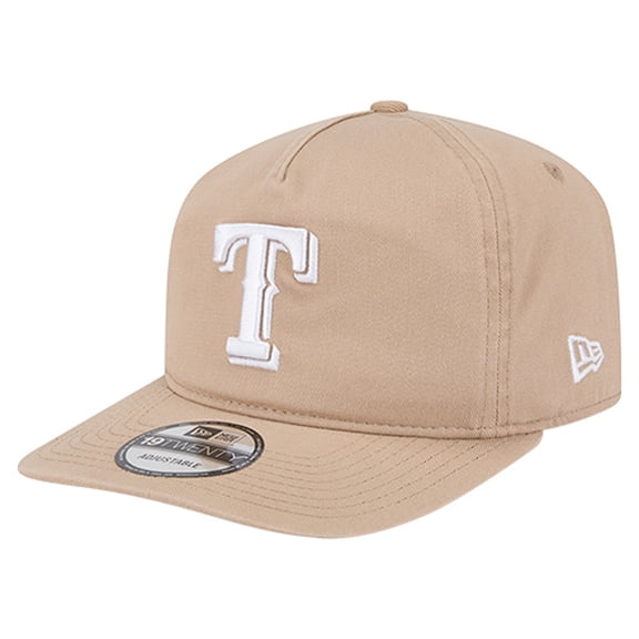 Men's New Era Light Beige Texas Rangers Cam 19TWENTY Adjustable Hat