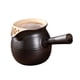 thumbnail image 4 of Tetera de cerámica con mango lateral, tradicional china, rústica, duradera para hervir agua caliente, tetera de arcilla para restaurante al aire libre, 4 of 9