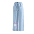 thumbnail image 5 of Summer Pants for Women,Women Pants Summer 2026 High Waist Comfy Solid Color Slacks Lightweight Casual Loose Trousers with Pockets, 5 of 5