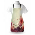 thumbnail image 3 of Floral Apron Flower Garden with Open Sky and Vintage Cosmos Plant Artwork Photo, Unisex Kitchen Bib Apron with Adjustable Neck for Cooking Baking Gardening, Sky Blue and Dark Coral, by Ambesonne, 3 of 3