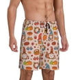 thumbnail image 2 of Fotbe Fall Thanksgiving Pantalones Cortos de Pijama para Hombre, Ropa de Dormir, Pantalones de Pijama Cortos para Hombre-Large, 2 of 6