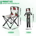 thumbnail image 3 of 600D Oxford Camping Chair Portable Foldable Chair Supports 220 lbs for Picnic, Fishing, Backpacking Truck Carrying Tree Pattern, 3 of 8