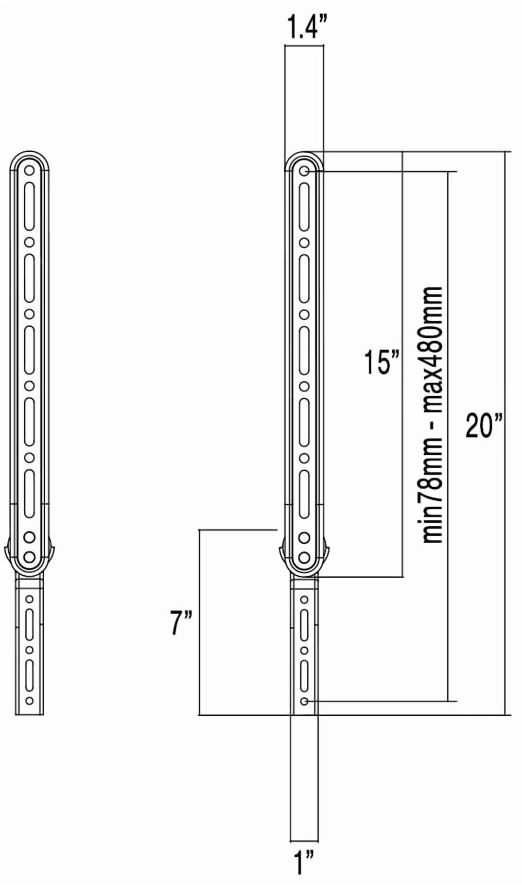 VIVO Universal Sound Bar Bracket Mount Below Wall Mounted TV / Fits 23"-65"