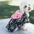 thumbnail image 5 of CUECUEPET Kimono Style Indoor / Outdoor Button Up Dress for Female / Girl Dogs (Black with Pink Floral Patterns) [Multiple Sizes Available], 5 of 7