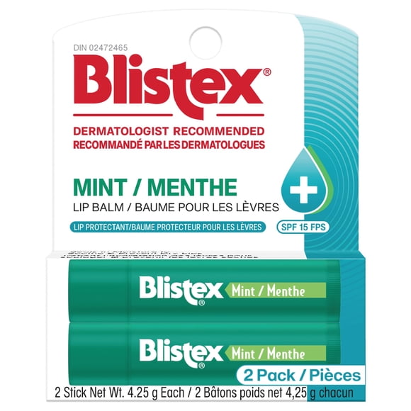 Blistex Baume à Lèvres Hydratant à la Menthe, Lot de 2