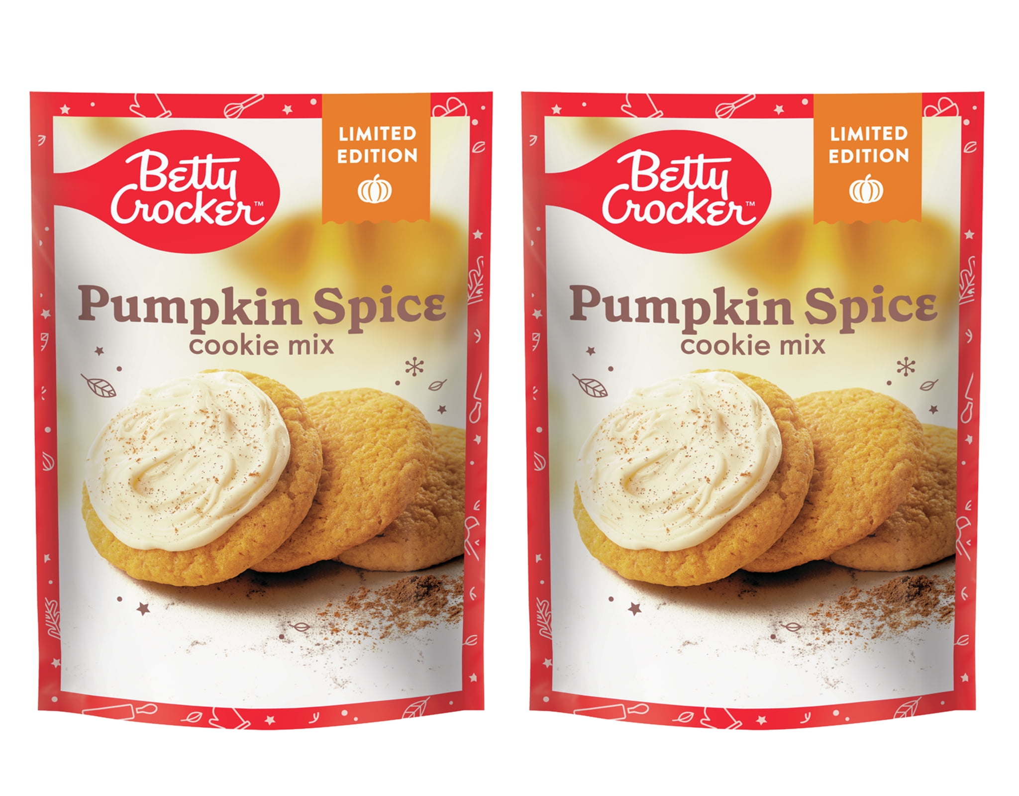 Betty Crocker Pumpkin Spice Cookie Mix 2 x 17.5 oz
