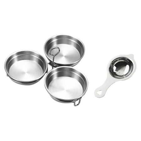 

1 Set Stainless Steel Egg Steamer Egg Mould with Egg White and Egg York Separator