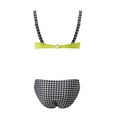 thumbnail image 3 of XIAOCHA Women's High Waist Push Up Padded Bikini Set Two Piece Tankini Swimsuit Bathing Suit, 3 of 4